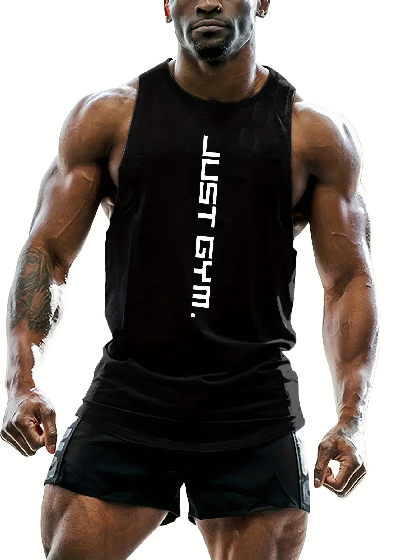 Gym'' Print Men's Tanktop Comfy Sleeveless Shirt Running - Temu Canada