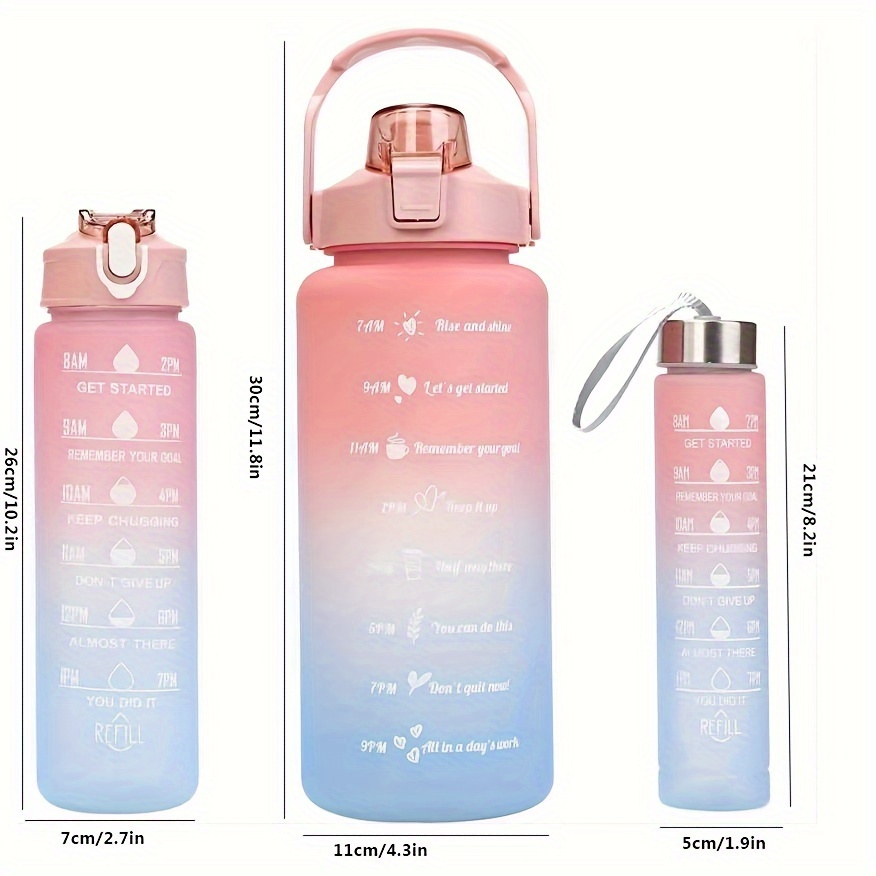 Portable Sports Fitness Travel Water Bottle, Water Bottle, Gradient Color  Plastic Drinking Bottles For Men & Women, Perfect For Summer Fall School  Students - Temu