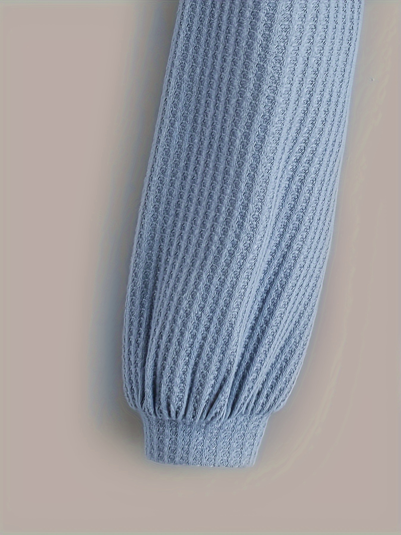 Elegant Light Blue Off-Shoulder Lace Trim T-Shirt - Floral Print, Long Sleeve, Ribbed Texture, Machine Washable - Chic Spring & Autumn Women's Top