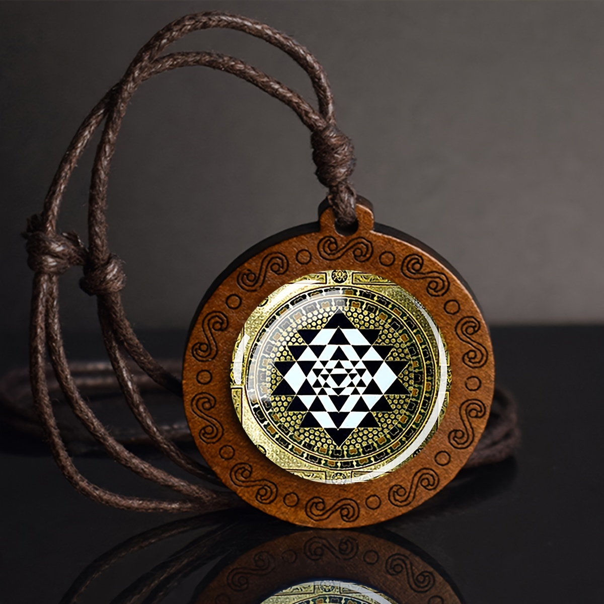  sacred geometry, sri yantra pendant, sri yantra