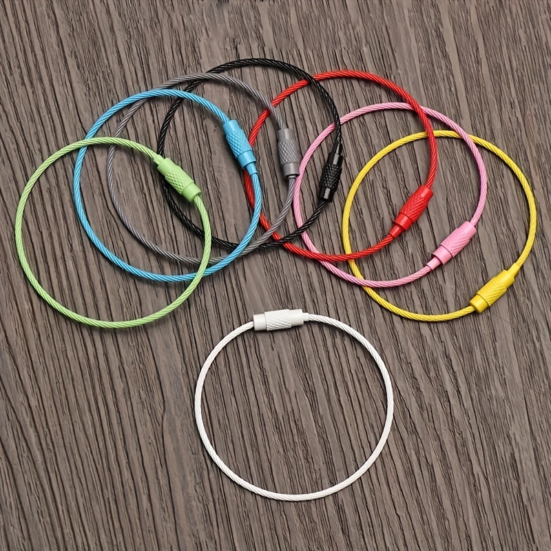 

30/60pcs Stainless Steel Keychain Rings - , Luggage Tag Cables For Travel & Organization