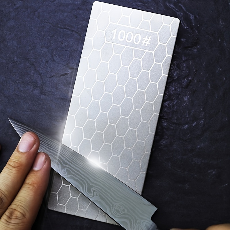 Diamond Knife Sharpening Stone 400# /600# /1000# Knife Sharpener Ultra-thin  Honeycomb Surface Whetstone Grindstone Cutter Tool, 1PC/3PCS
