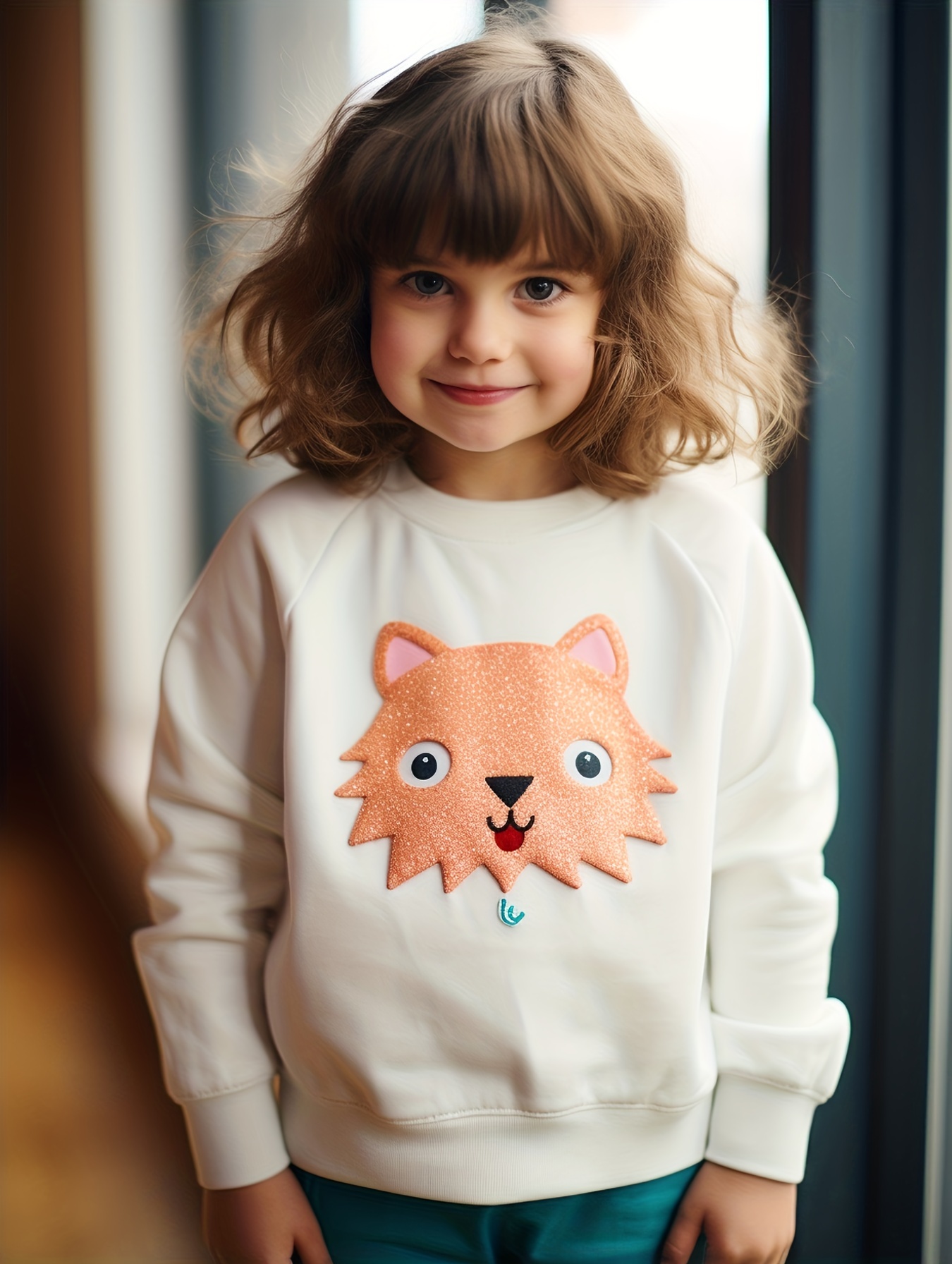 Sudadera Con Estampado Gráfico Los Ángeles Para Niña Para  Deportes/exteriores, Suéter De Cuello Redondo De Moda De Primavera/otoño  Para Niñas, Ropa Para Niños - Temu