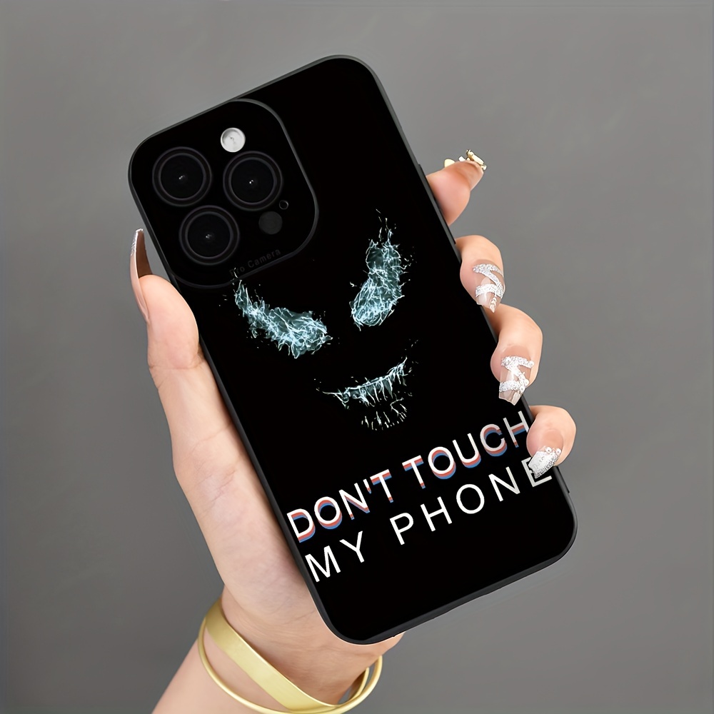 ultimate protection for your iphone shockproof slim protective cove anti fall sleeve phone case with demon pattern design details 3