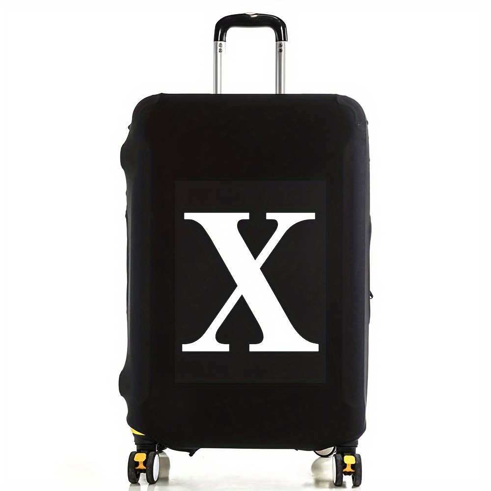 White Letter Luggage Cover Elastic Suitcase Protective Cover Temu