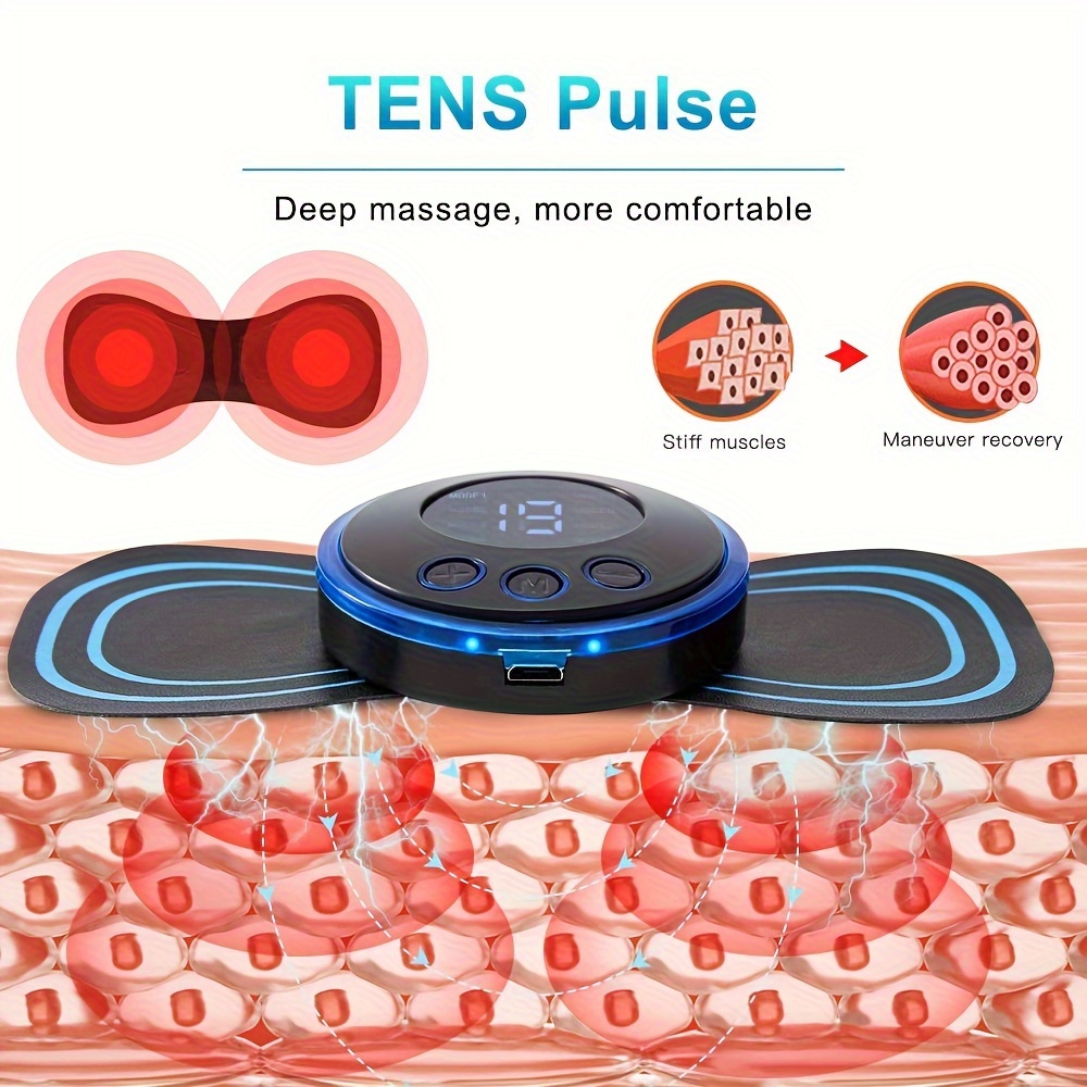 Cervical Massage Stimulator, Portable Mini Electric Neck Massager For Neck  Back Shoulders Legs Electric Full Body Massage, Ems Smart Mini Massage  Sticker - Temu