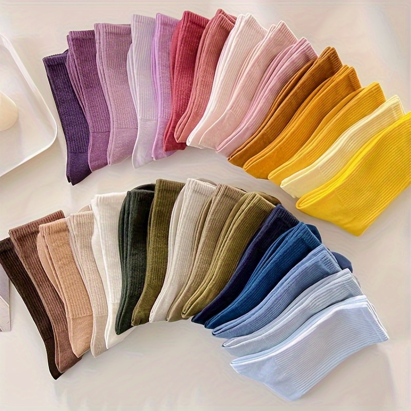 6 Pares Calcetines Antideslizantes Color Sólido Niñas - Temu