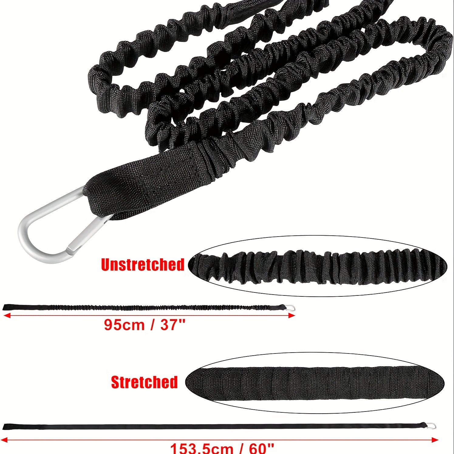 Stretchable Paddle Strap With Carabiner Secure Leash - Temu Australia