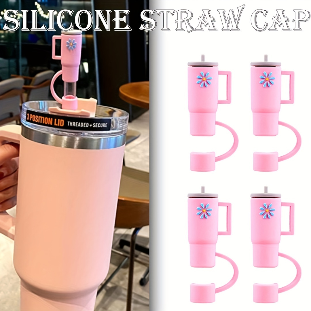 4/5pcs Straw Cover Cap For Stanley Cup, Silicone Straw Topper Compatible  With 30&40 Oz Tumbler With Handle,Dust-Proof Reusable Straw Tip Cap