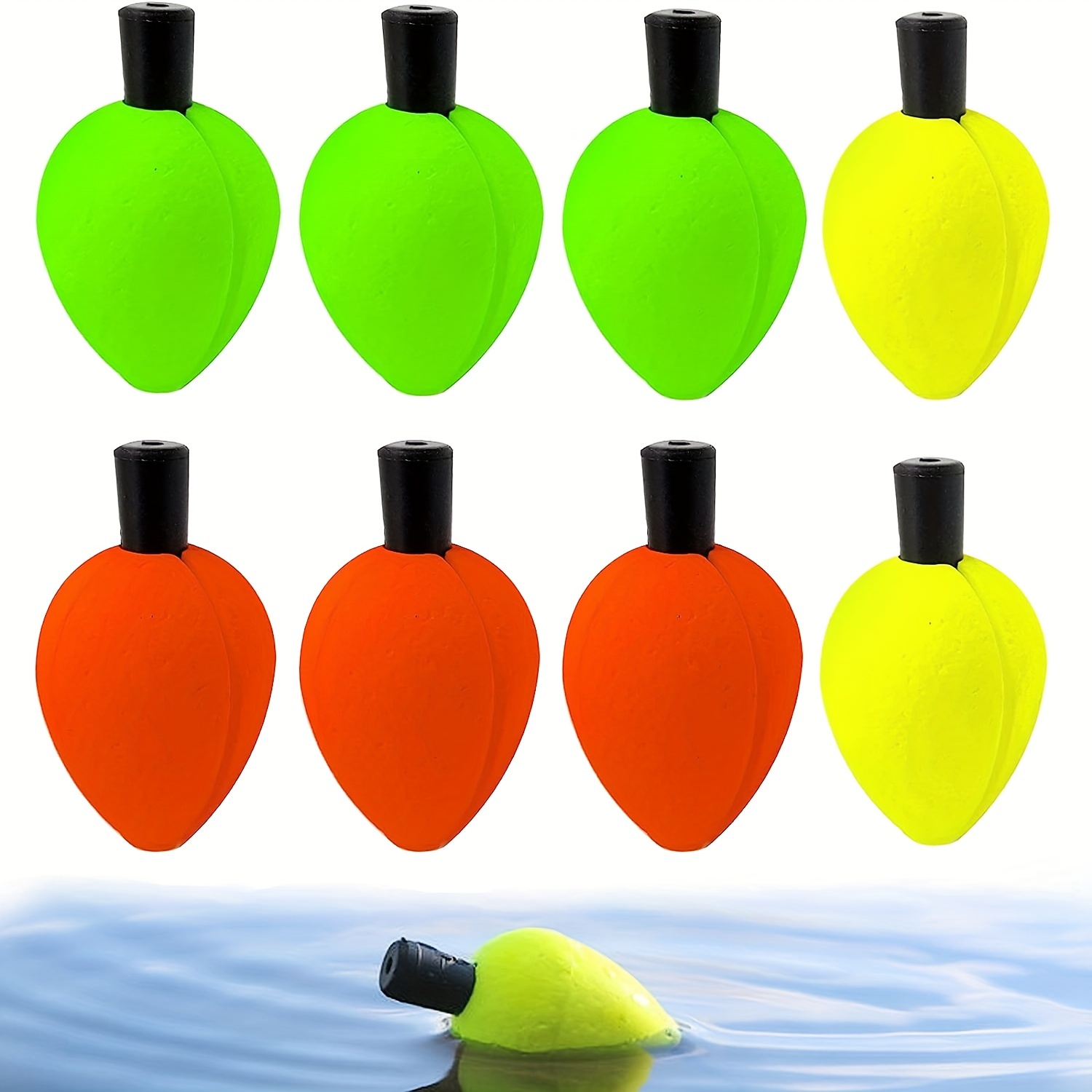 Bass Pro Shops Weighted Foam Oval Floats - Orange - 2 Pack