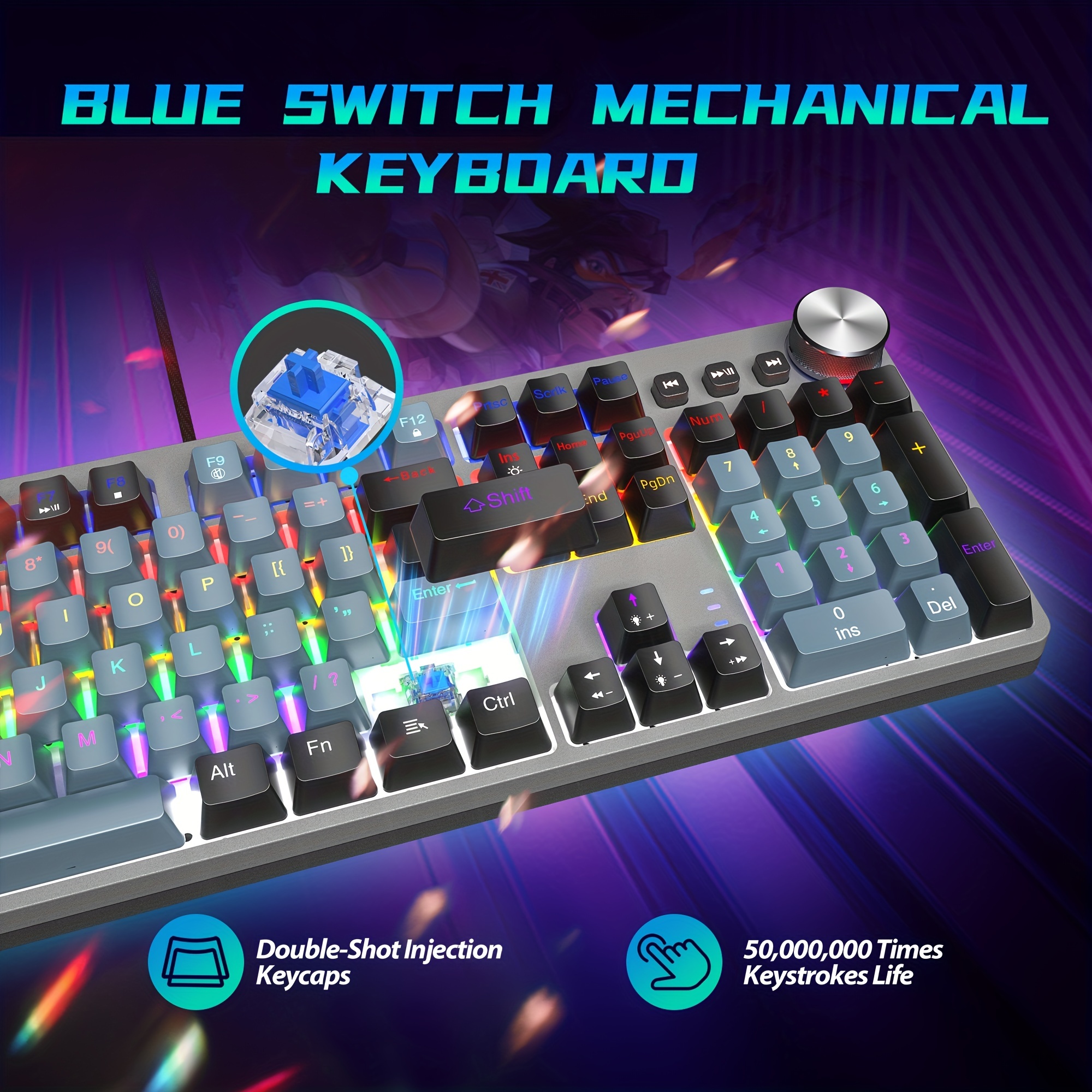 Achetez en gros 104 Touches Rgb Rétro-éclairé Clavier Mécanique, Avec  Palmrest Magnétique, Panneau En Métal, Support Logiciel Macro Réglage,  Anti-fantôme // Oem Chine et Clavier Mécanique à 15.4 USD