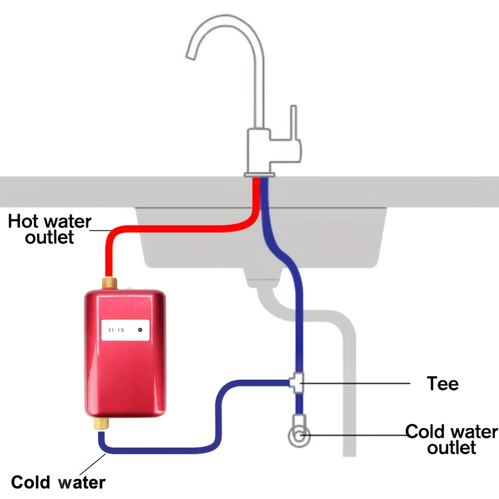 Calentador de grifo de agua caliente eléctrico sin tanque de baño