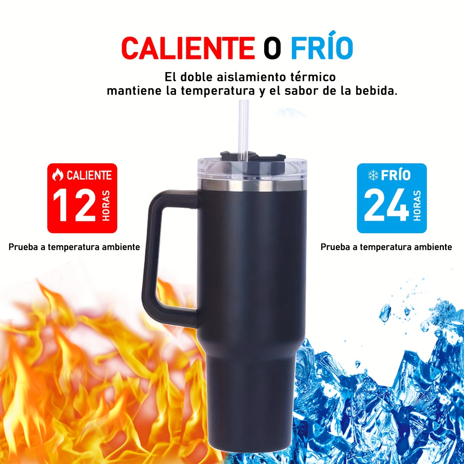 Termo Para Cafe Plastico Bebidas Frias Y Calientes De 1 Litro