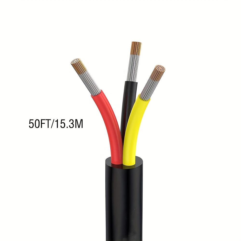  Cable eléctrico de 3 hilos 12 AWG 4.9 ft estándar americano  para uso de electrodomésticos y instrumentos : Herramientas y Mejoras del  Hogar