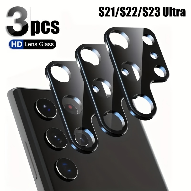 3pcs Protector Cámara Vidrio S22 S21 S23 Ultra S20 - Temu