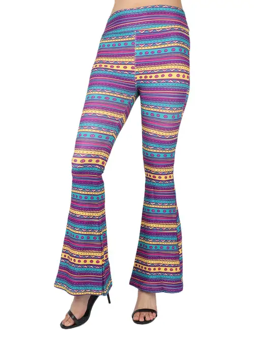 Forbidden Pants Paisley Print Flared Leg Pants Boho Casual - Temu Bahrain