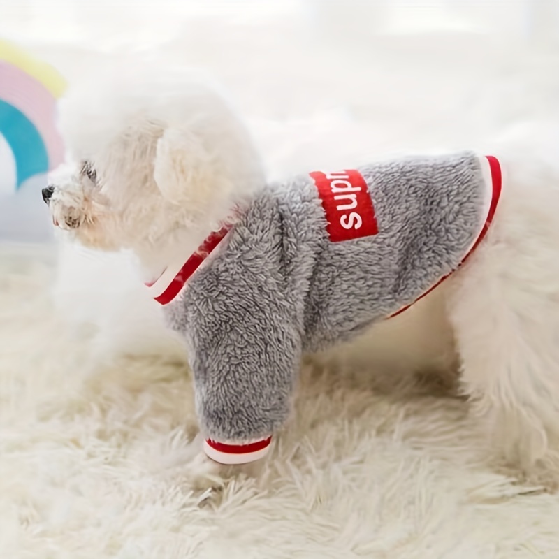 Pet Clothes Warm Dog Sweater With Plush Ball For Winter Dog Cute