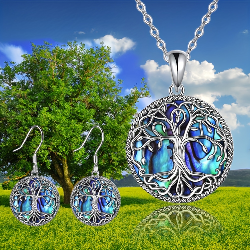 Tree of life necklace deals and earring set