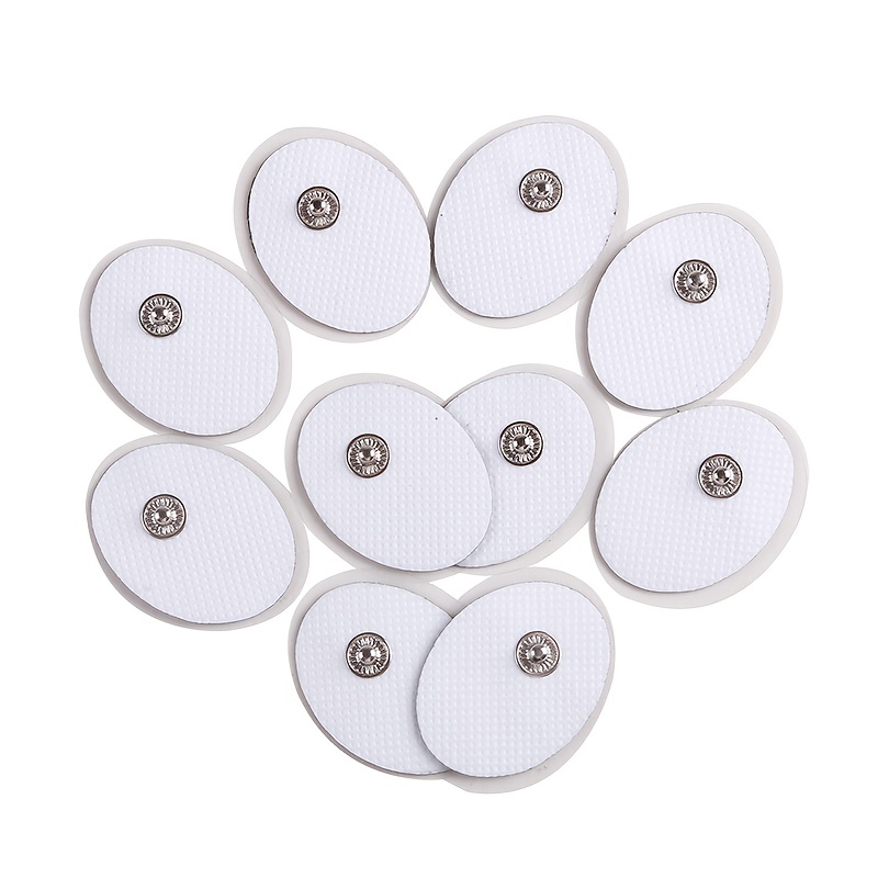 Electrode Pads, Conductive Gel Pad, White Mini Button Massage Pads