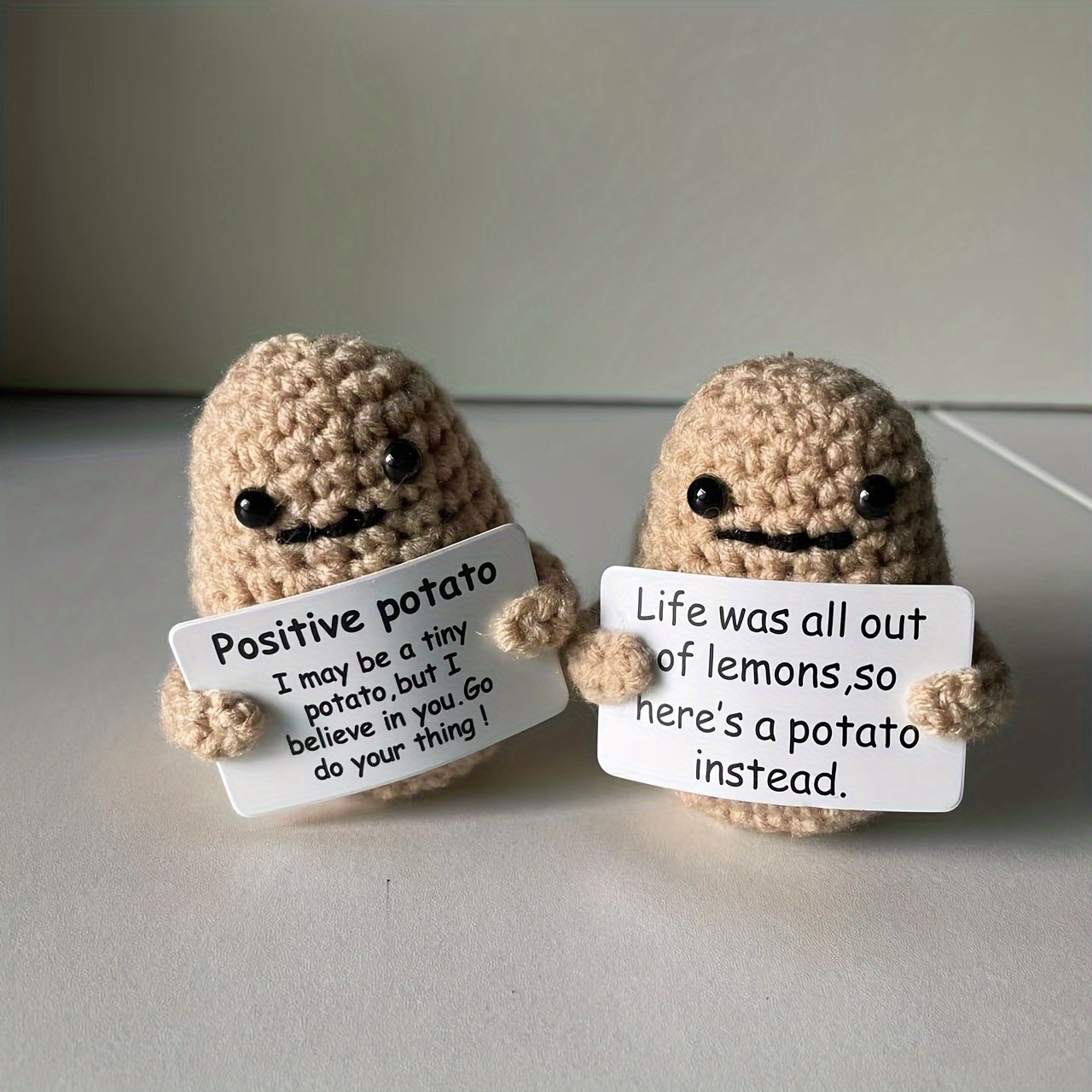 Funny Positive Potato with Positive Card Mini Positive Potatoes Creative  Potato Dolls Cheer Up Gifts for Friends