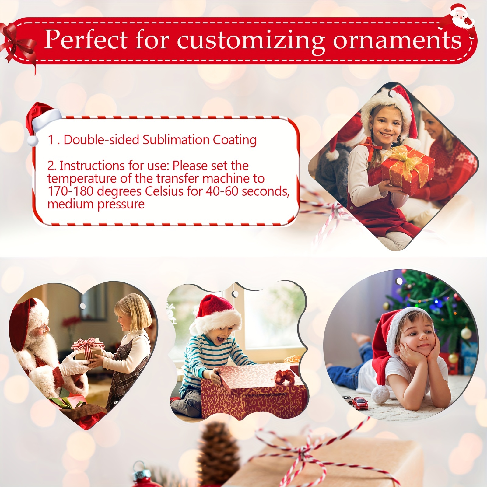 Sublimation Ornament Blanks Multiple Shapes Blank - Temu