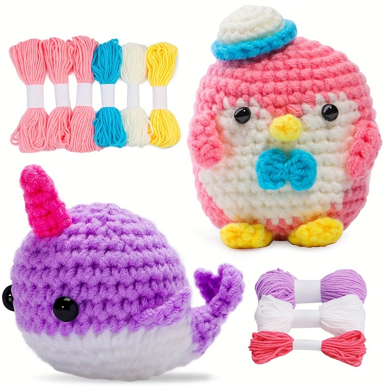Crochet Kit for Beginners Adults and Kids - Make Amigurumi and other  Crocheting Kit Projects - Beginner Crochet Kit Includes 20 Colors Crochet  Yarn