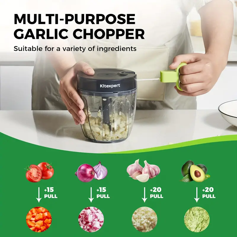 Manual Vegetable Cutter, Multifunctional Garlic Masher, Bpa Free