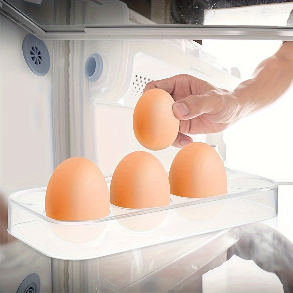 Japan　1/2個の透明な卵の容器、冷蔵庫の卵ホルダートレイ、8個の容器　Temu