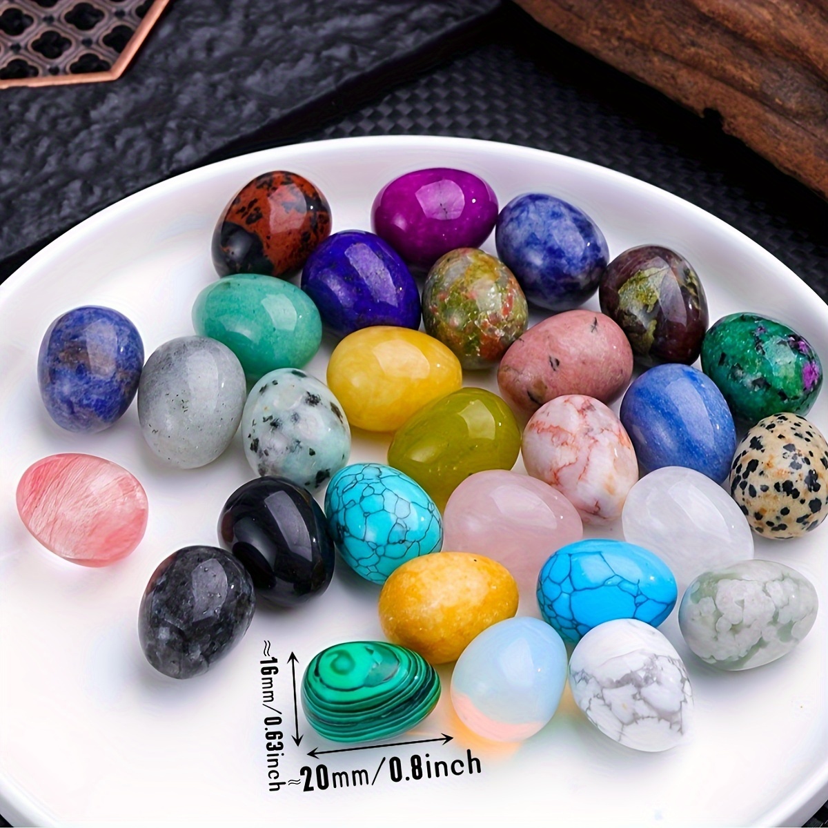Travelwant Thinking Egg, Natural Thumb Worry Stone Hand Carved Crystals and Healing Stones for Anxiety and Stress Relief Meditation Water Drop Palm