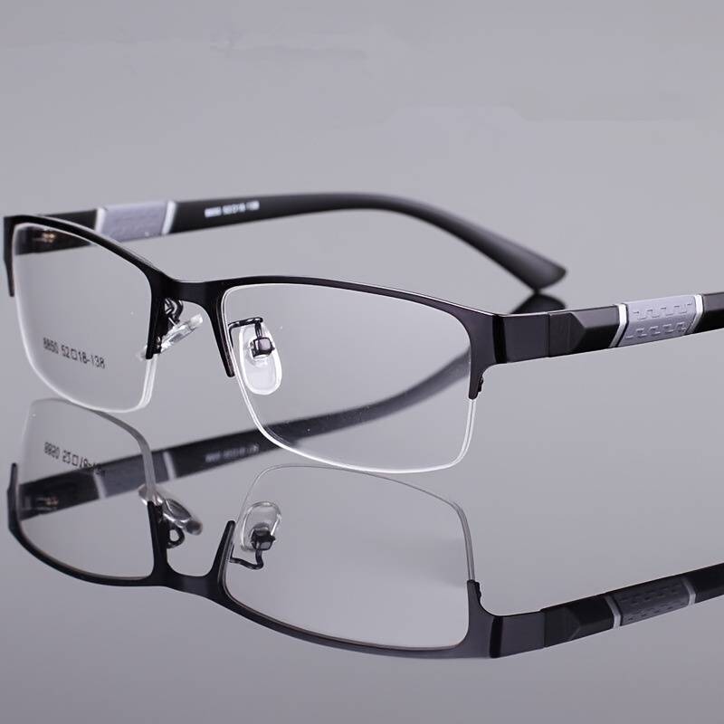 1pair Semi Rimless Reading Glasses Mens Business Presbyopic Eyeglasses ...