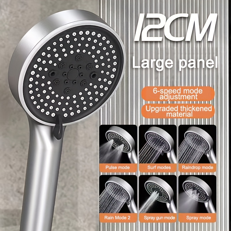 

1pc High Pressure Adjustable Shower Head With 6 Modes - Save Water And Enjoy A Luxurious Bathing Experience