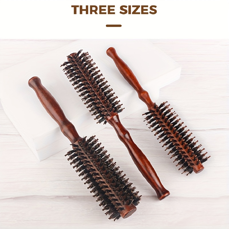 Boar Bristle Hair Brush Comb Round for Curly Hair