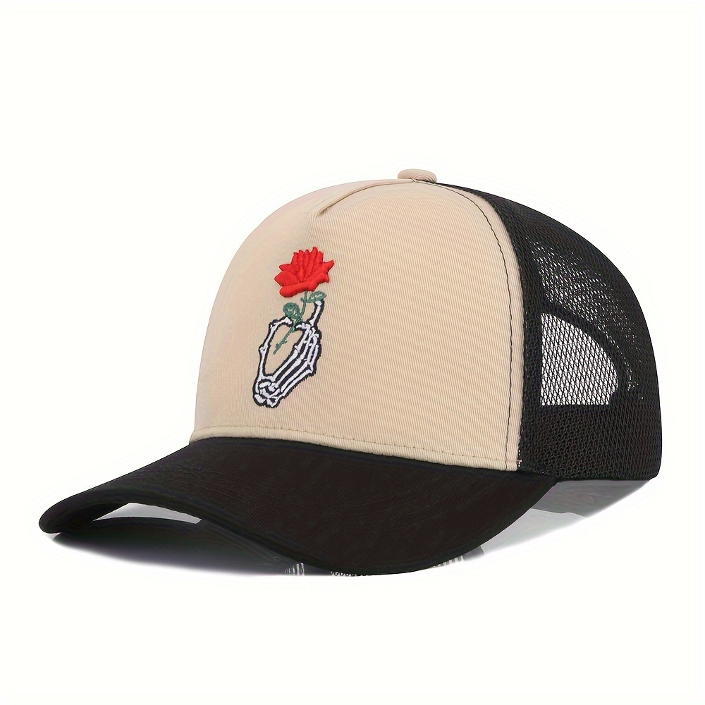 Gorra Trucker para hombre y mujer, con emblema de guerra de 7  informaciones, con cierre a presión ajustable para sombrero