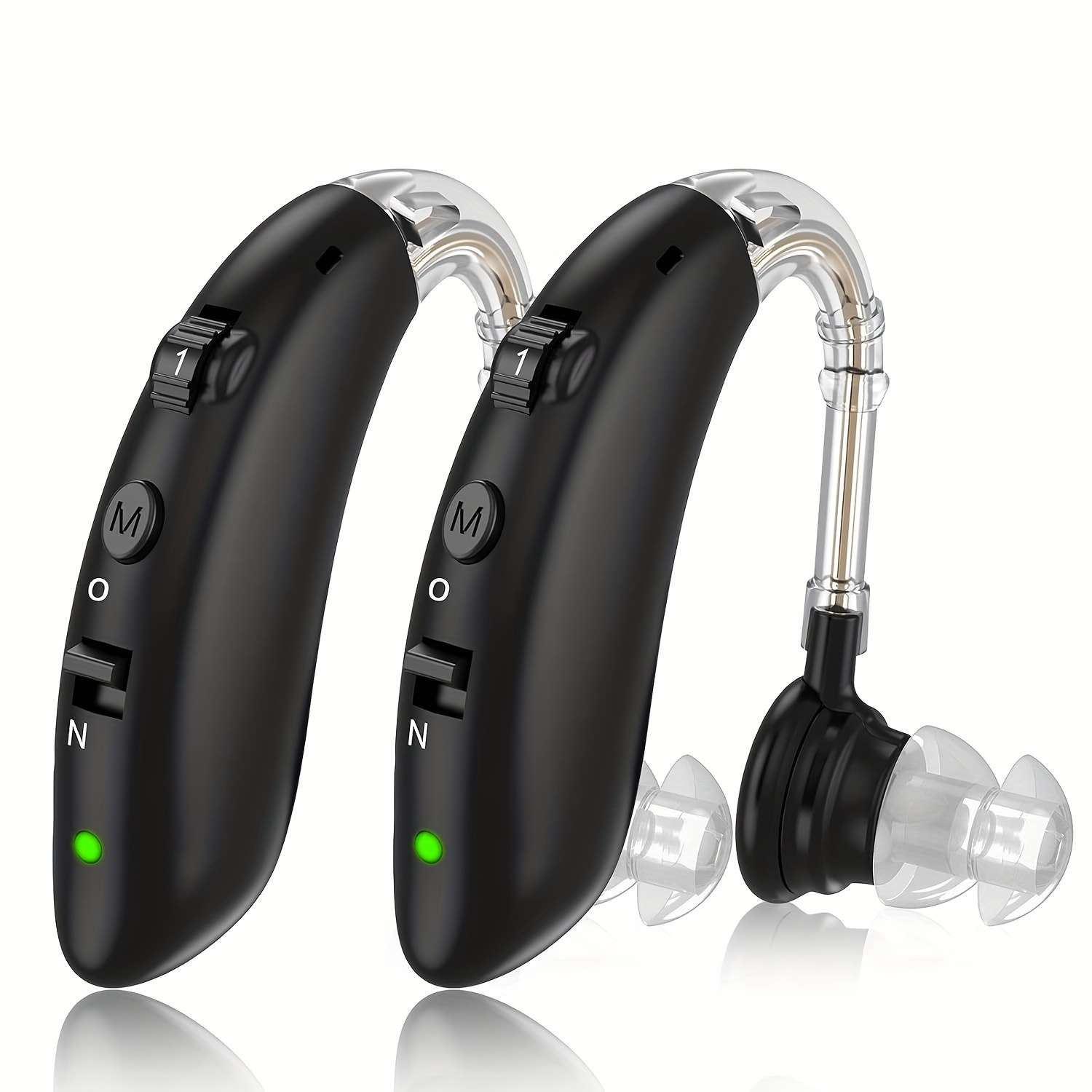  Audífonos para personas mayores recargables con cancelación de  ruido Amplificador auditivo digital invisible para adultos sordos pérdida  auditiva severa con control de volumen y caja de carga Reducción de ruido  inteligente (