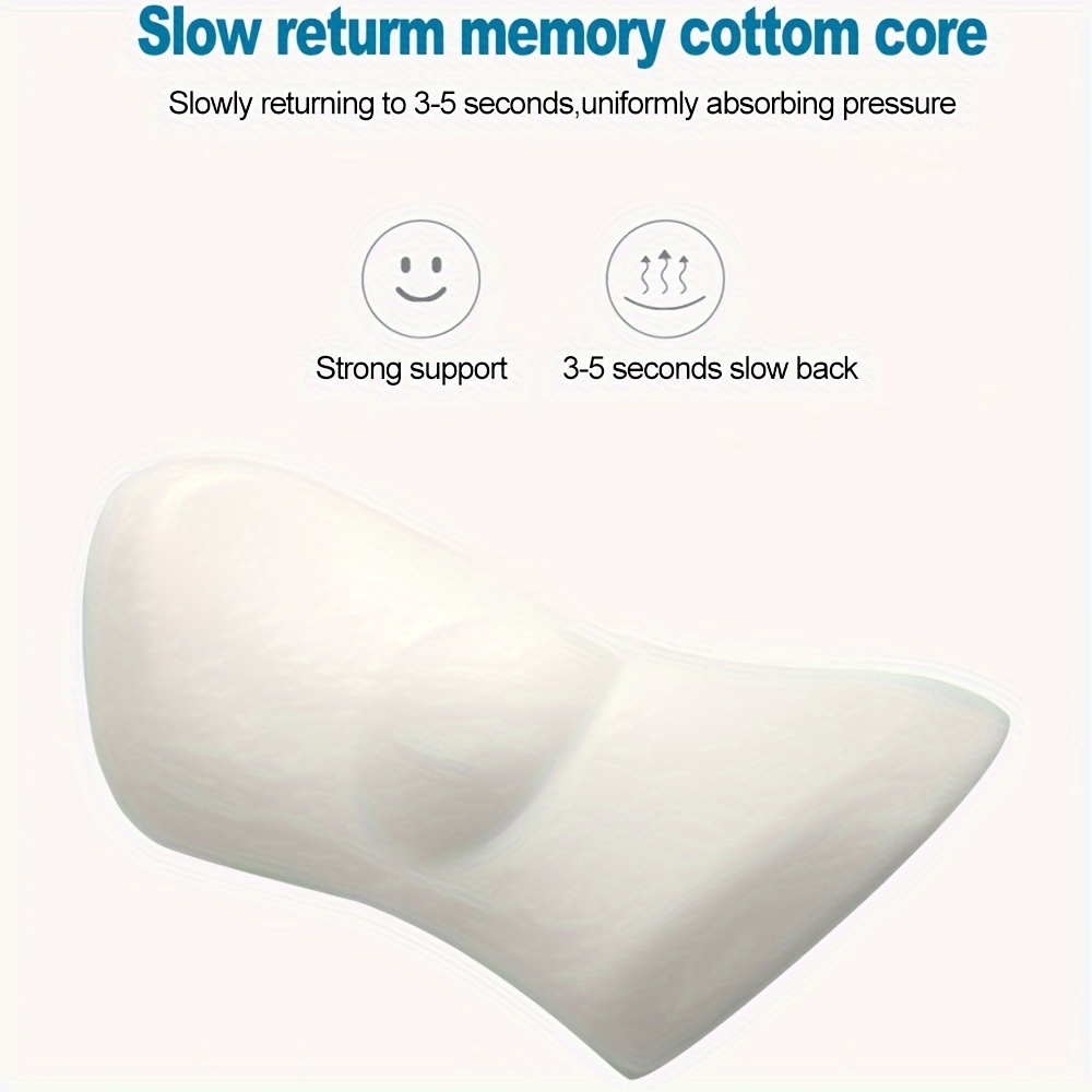 Lumbar Support Pillow - Memory Foam Lumbar Pillow for Low Back Pain Relief, Ergonomic Streamline Lumbar Pillow for Car Seat, Office Chair, Recliner An