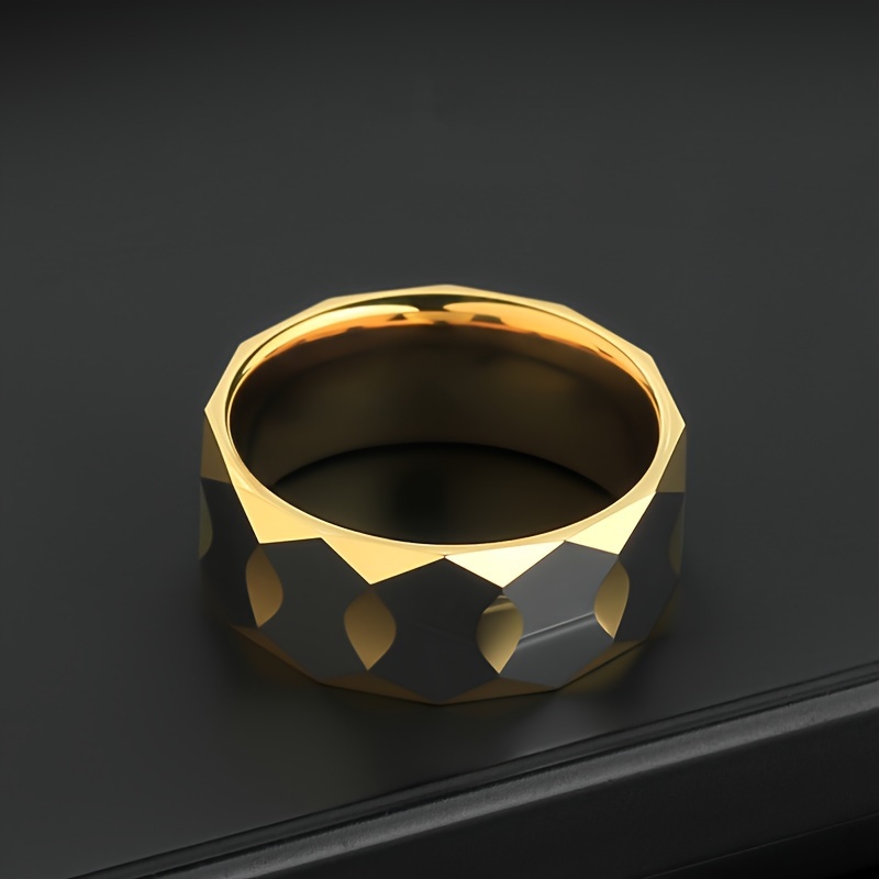 mens   steel ring 2023     steel ring unisex   steel ring geometric prism ring details 5