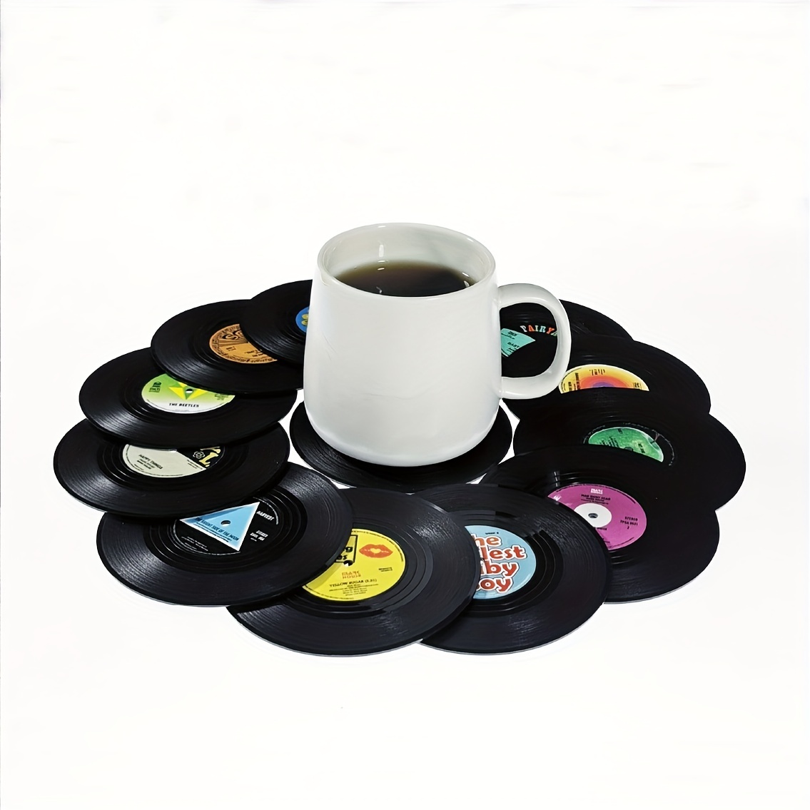 Non slip Vinyl Record Coasters Holder Heat Insulated Cup Mat - Temu