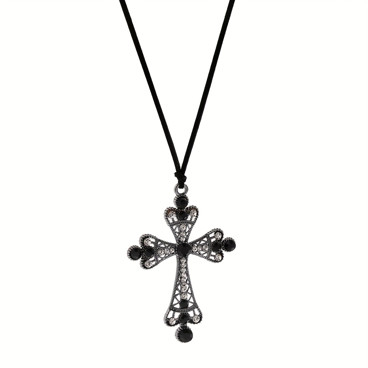 Gothic Halloween Exaggerated Large Cross Pendant Necklace - Temu