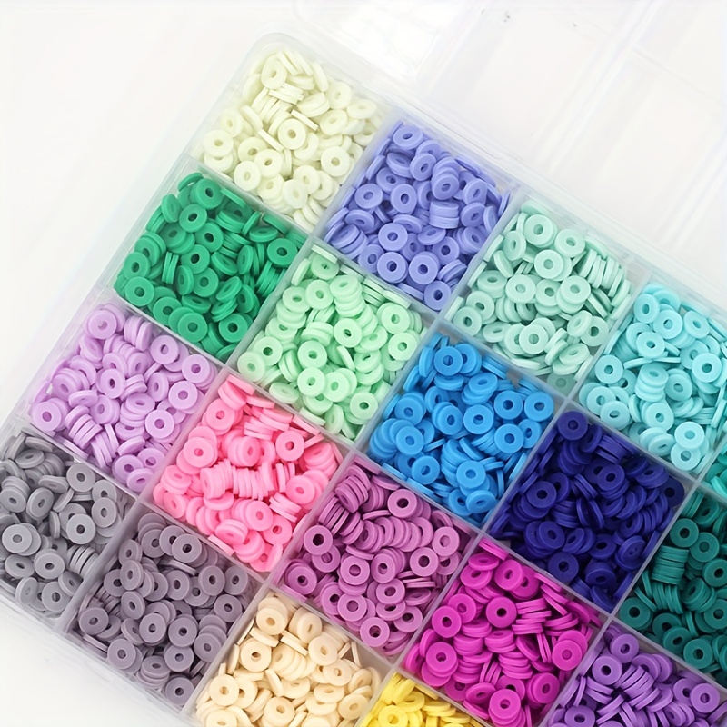 14110Pcs Polymer Clay Beads for Bracelet Making,48 Colors 6Mm