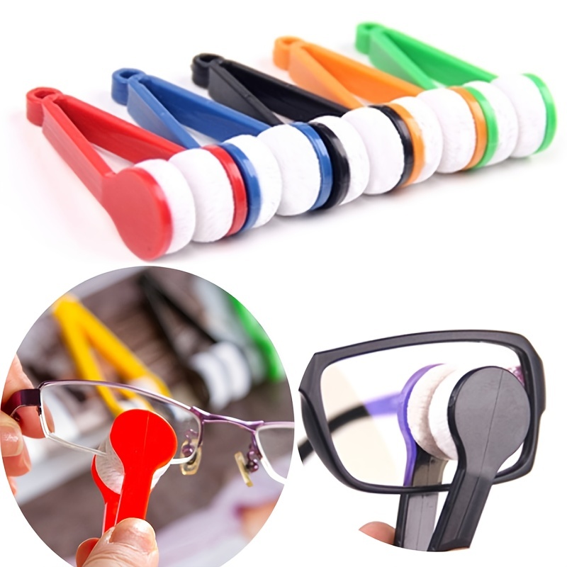 1pc Multi Functional Reusable Glasses Cleaning Brush Plastic Cleaning Tool