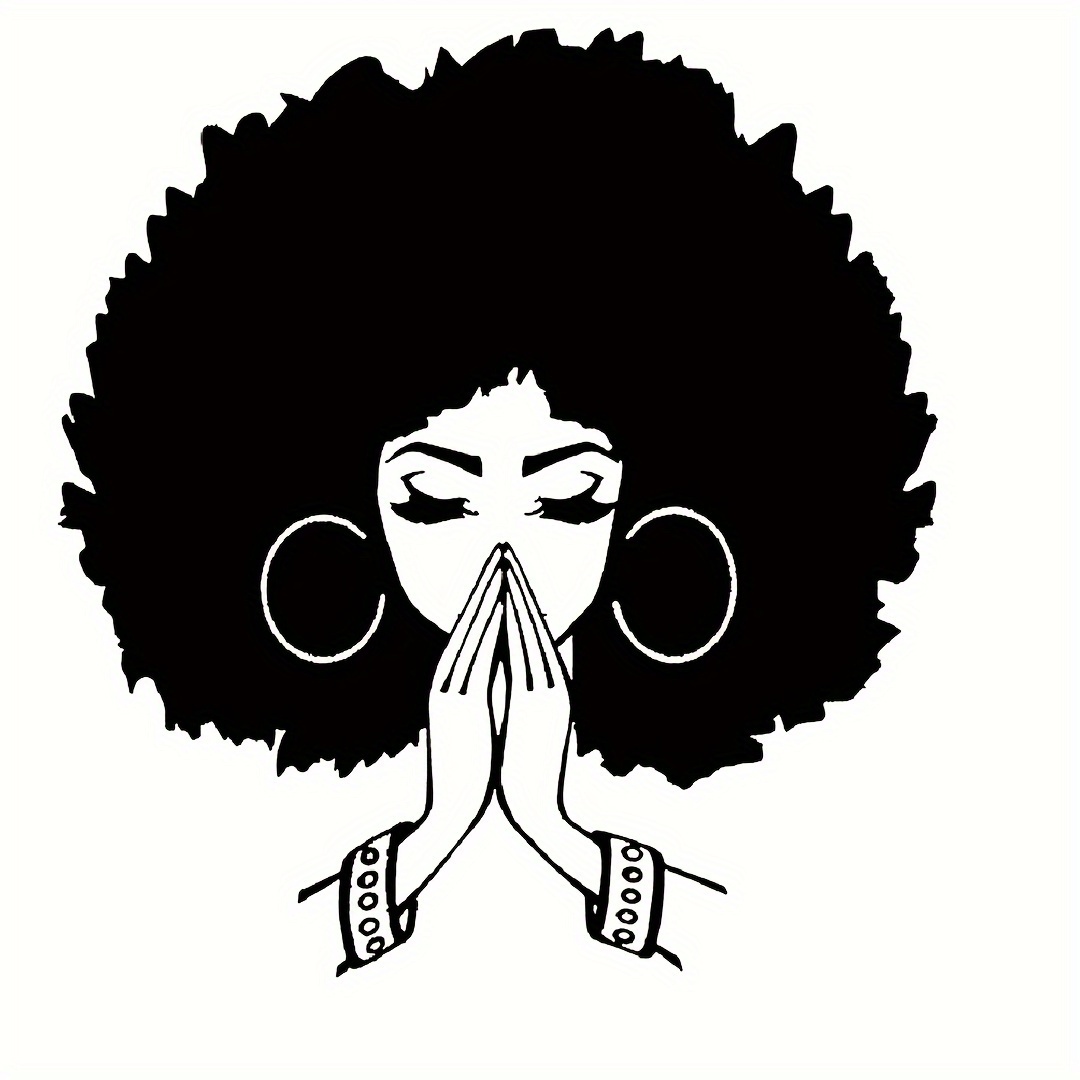 Black Woman Praying, Black Woman, Black Girl Magic' Sticker