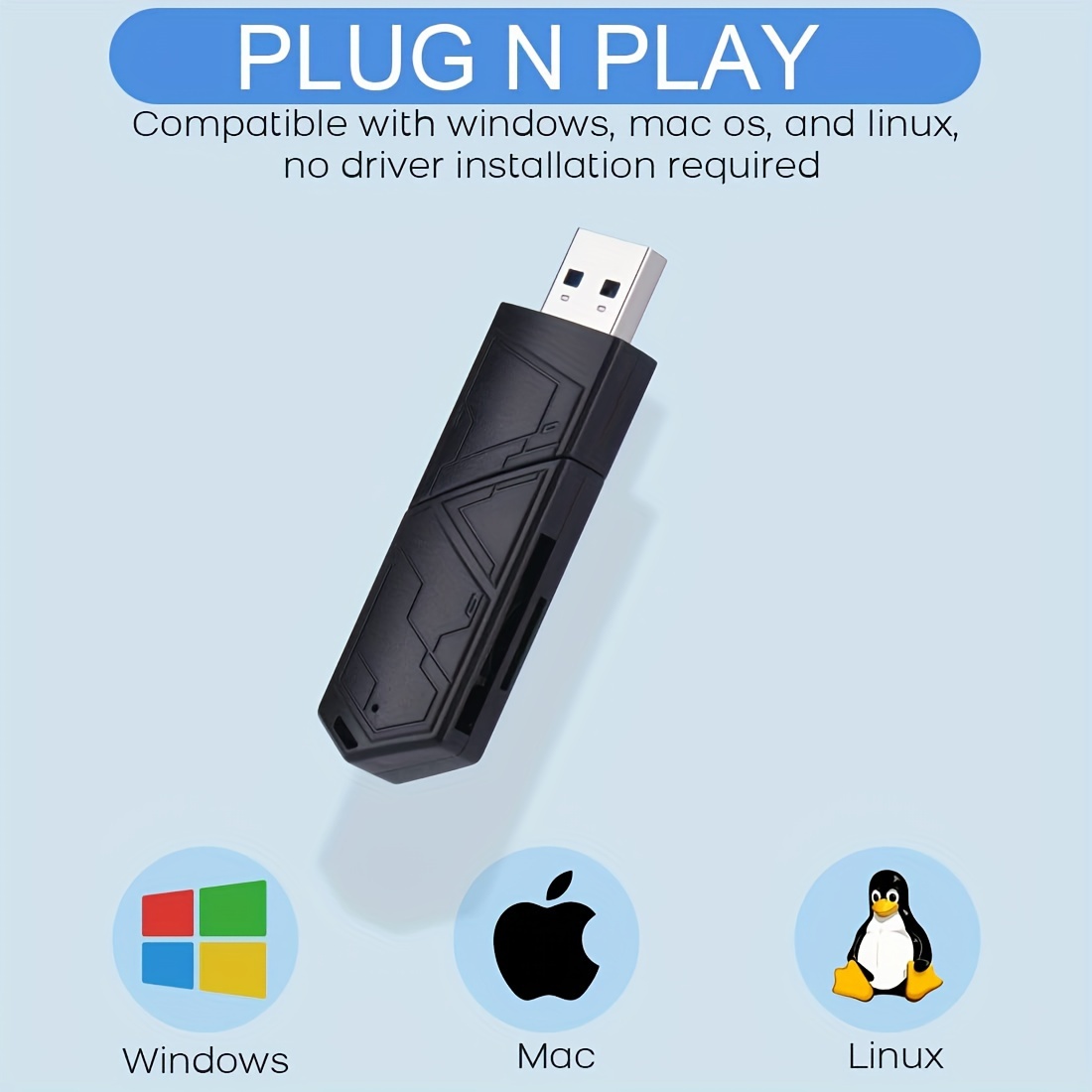 New USB SD Card Player Read Windows and Mac Memory Card Adapter