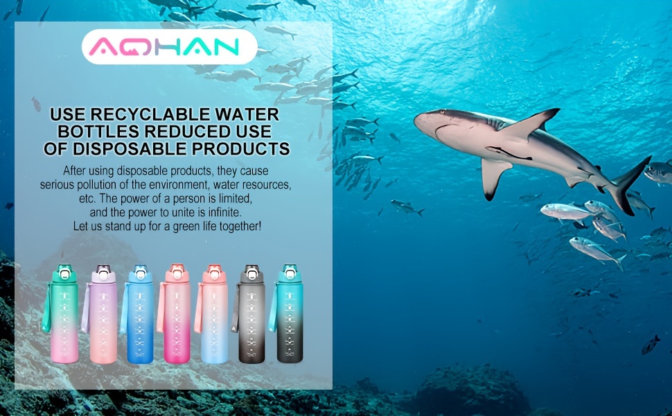 Aohan Water Bottle Bpa Free, Dishwasher Safe Leakproof Water Bottle With  Straw, Sports Bottle With Filter And Time Marker For Fitness Bike School  Office And Outdoor, With Cleaning Brush And Carton 