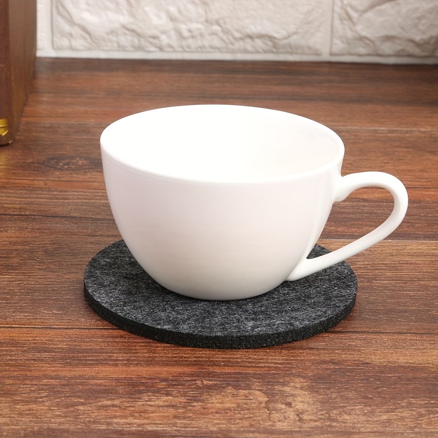 Round Felt Coaster Set Mug Placemat Dining Table Protector Temu