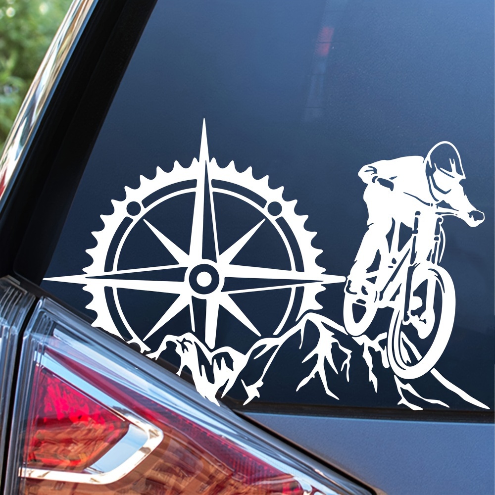Schwinn Bicycle Decals Mountain Bike Chainring Die-Cut Window Sticker -  Downhill Bike Decal (Buy 2 Get 1 Free!) Bike Frame Stickers