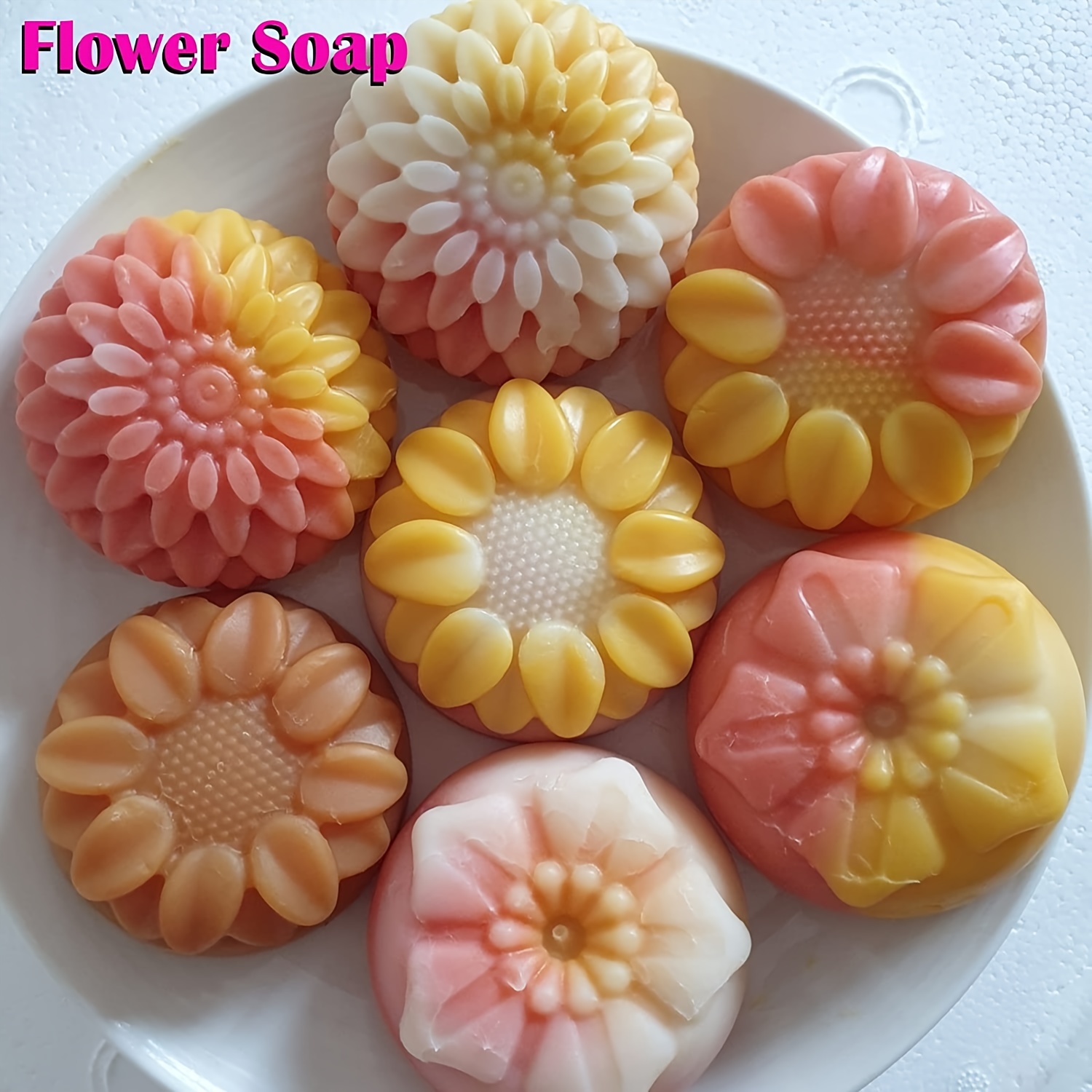 Silicone Soap Mold of 6 Cavities for Handmade Lotion Bar Soap