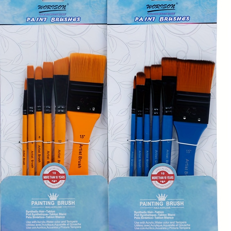 Paint Brush Set - Perfect For Acrylic, Oil, Watercolor, Face
