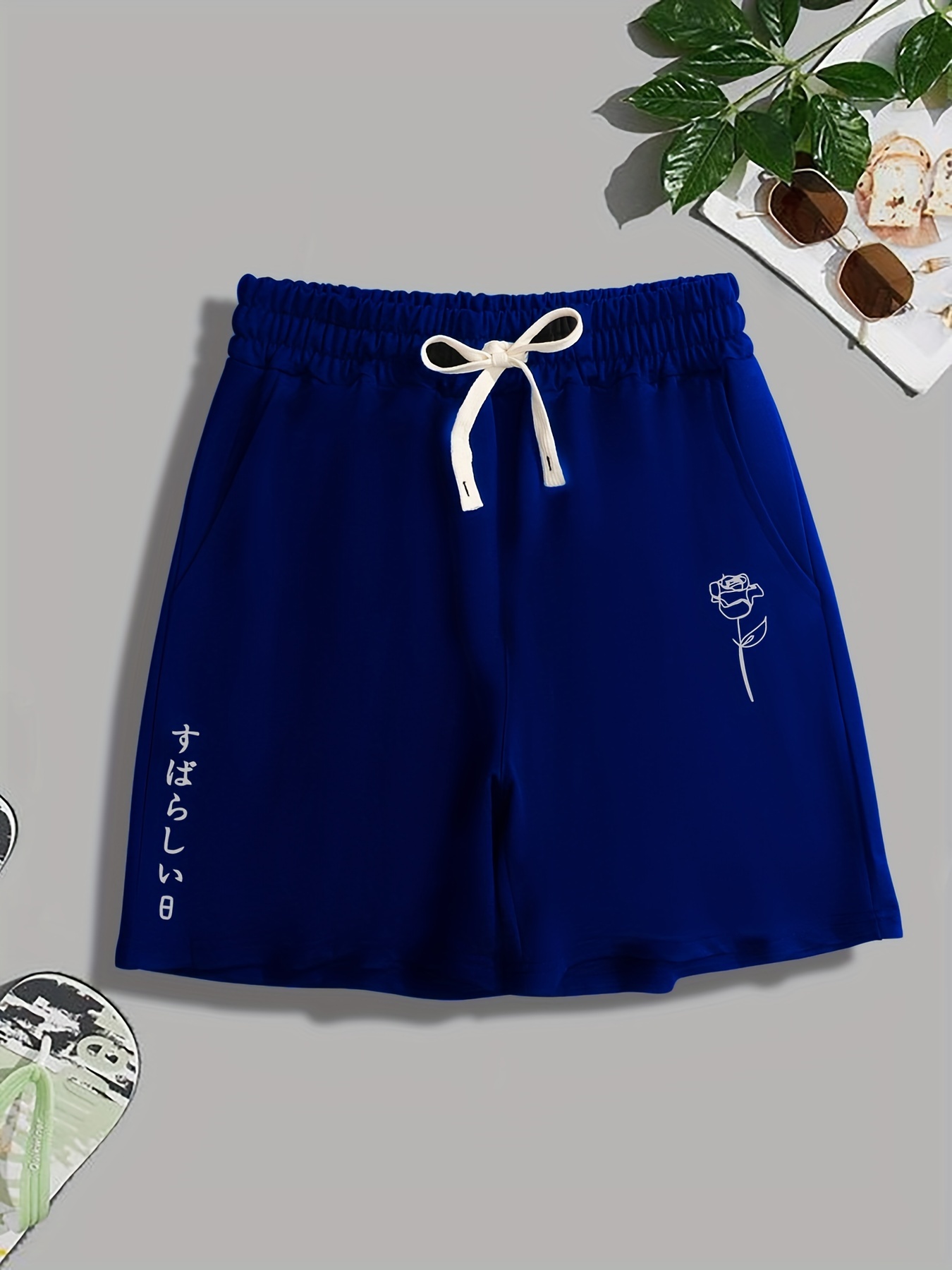 Creative Rose Pattern Casual Various Colors Slightly Stretch Drawstring