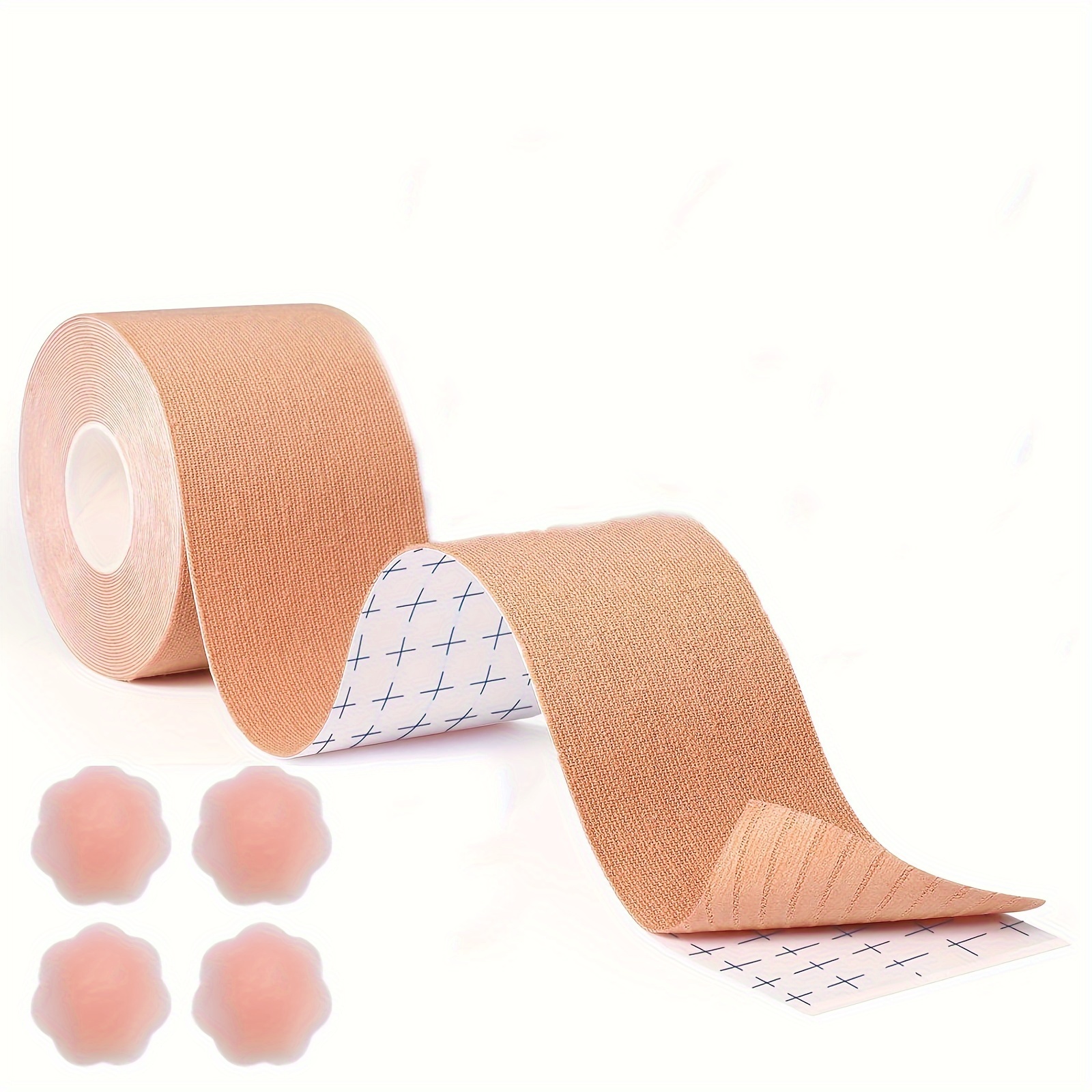 4 Pairs Nipple Covers, Silicone Nipple Cover Reusable Adhesive Thin  Massagers Heart Nipple Patch