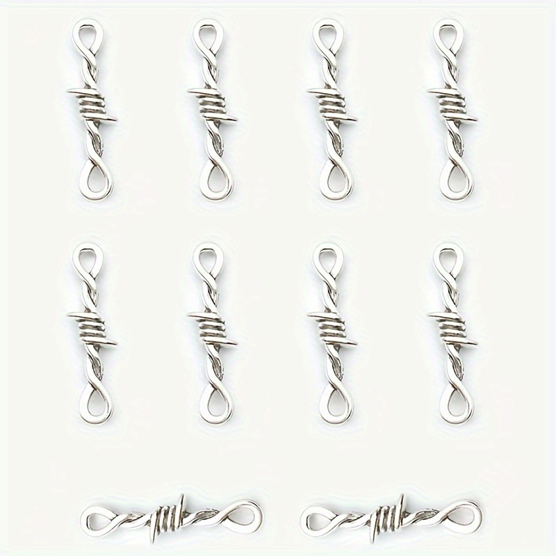 Silver Color Thorn Charms Jewelry Connectors For Necklace - Temu